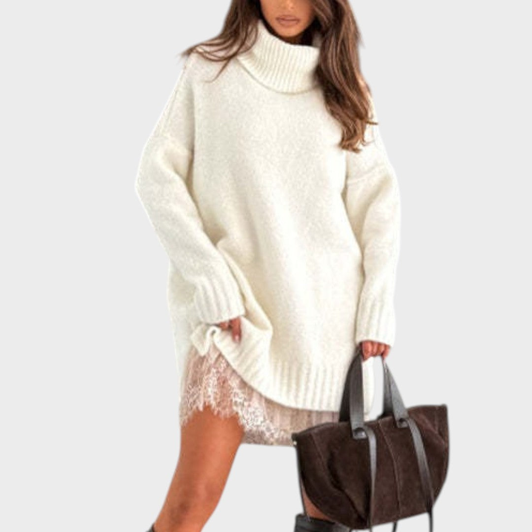 Bonnie – Oversized Knit and Lace Dress Set