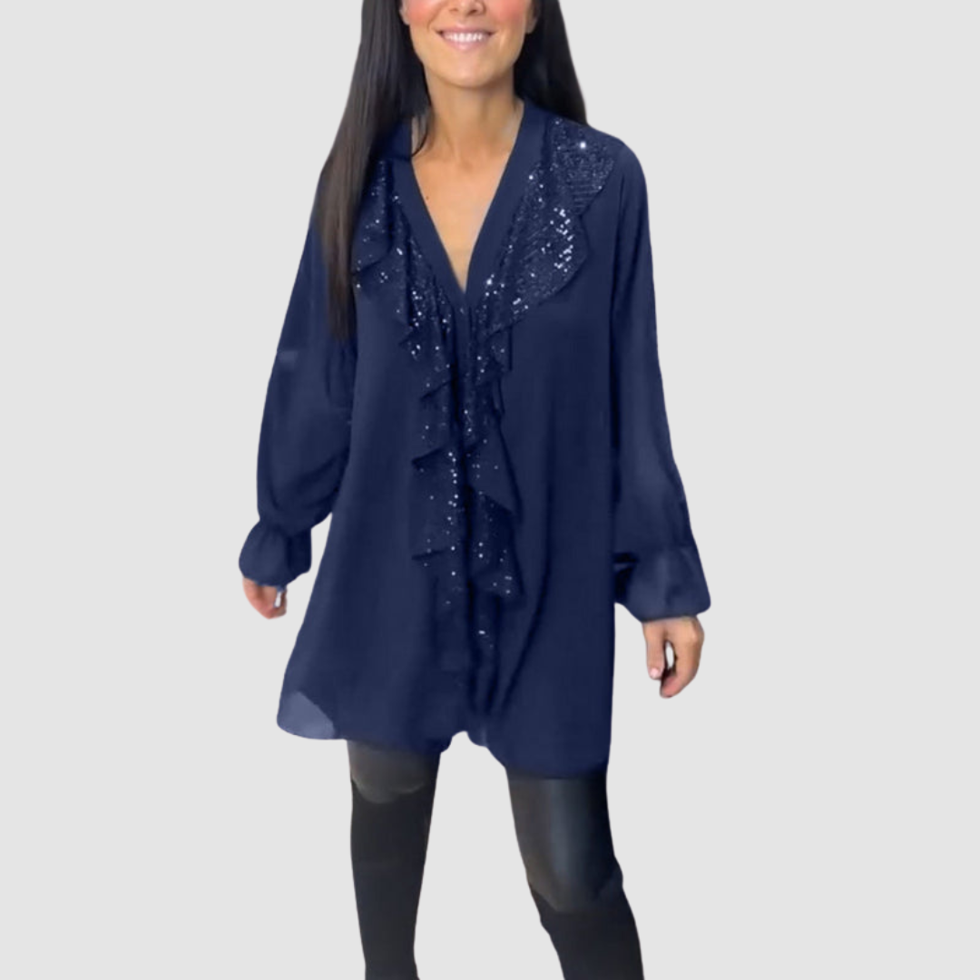 Elain™ Elegant Ruffled Blouse