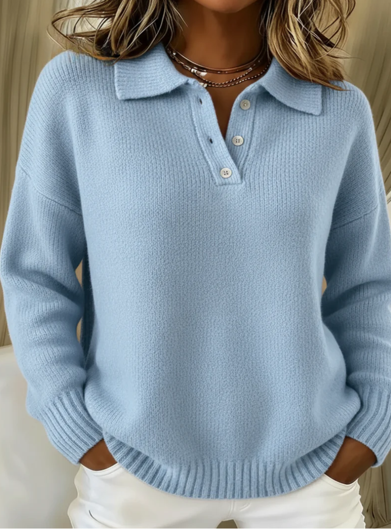 Harper – Soft Knit Polo Sweater