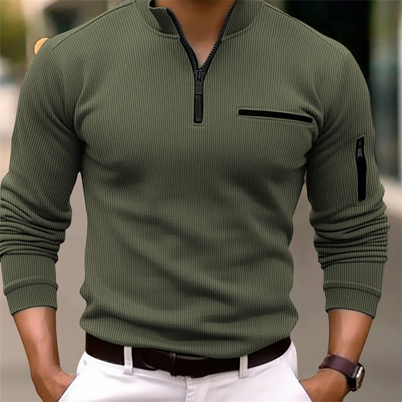 Jordan – Long Sleeve Zip Shirt for Effortless Style