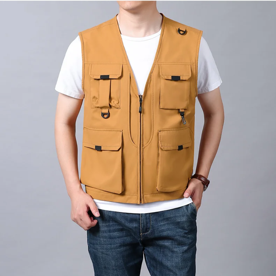 Sean - Multi-Pocket Breathable Outdoor Cargo Gilet