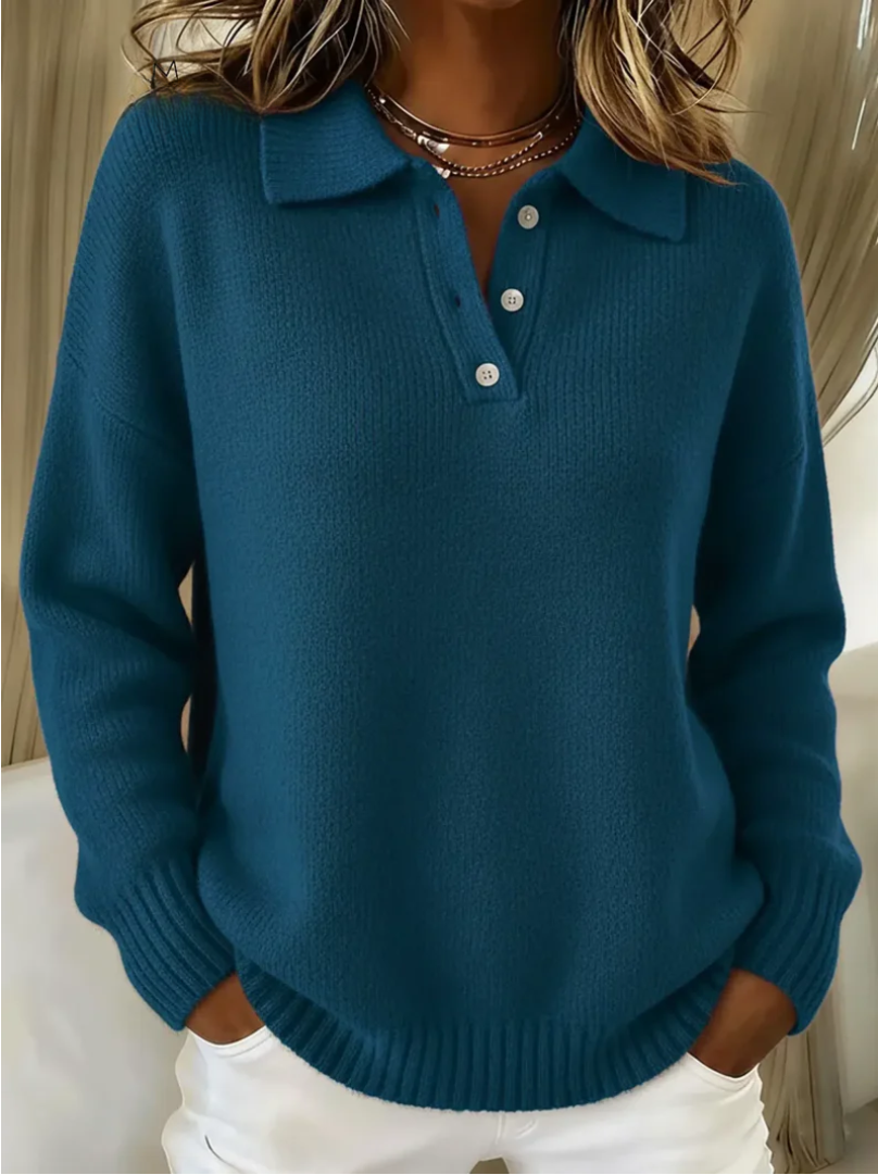Harper – Soft Knit Polo Sweater