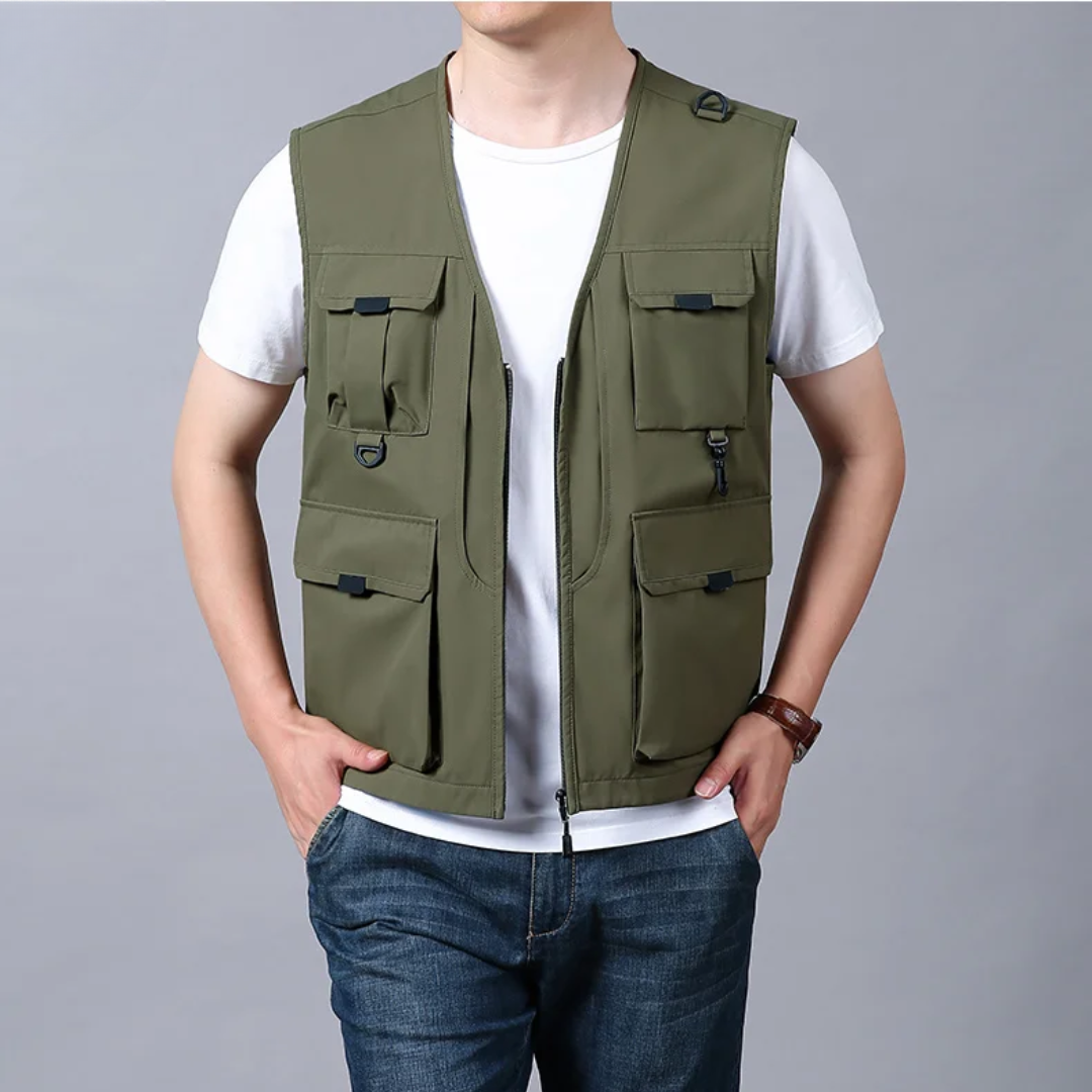 Sean - Multi-Pocket Breathable Outdoor Cargo Gilet