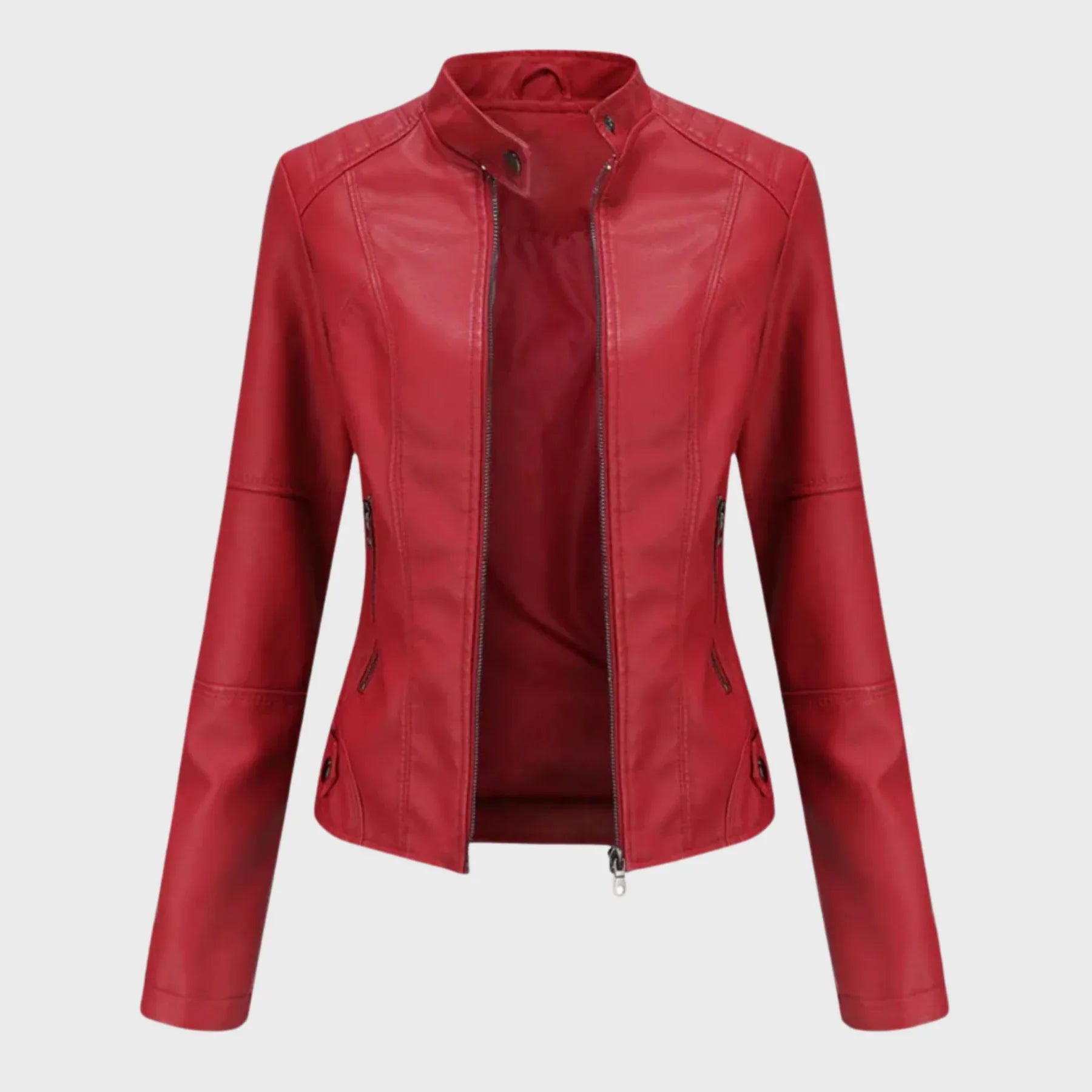 Sarah – Casual leather jacket for effortless elegance
