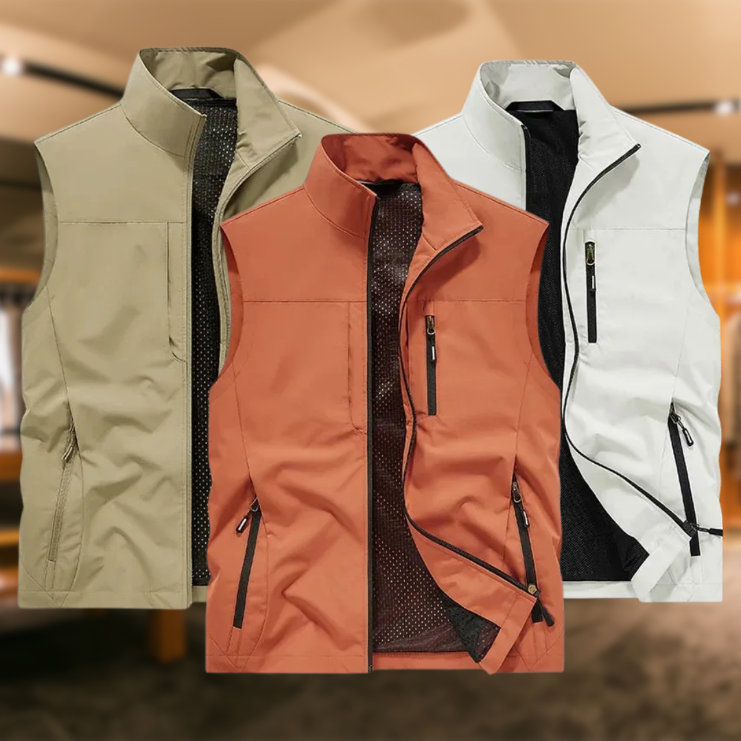 Charles - Multi-Pocket Breathable Outdoor Cargo Gilet
