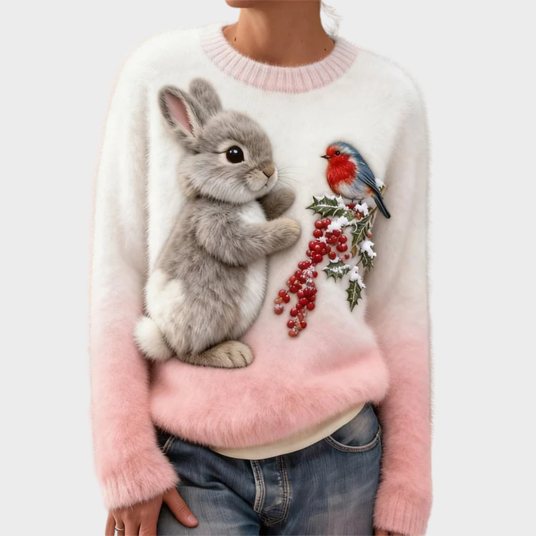 Lucy – Plush Christmas Rabbit Jumper