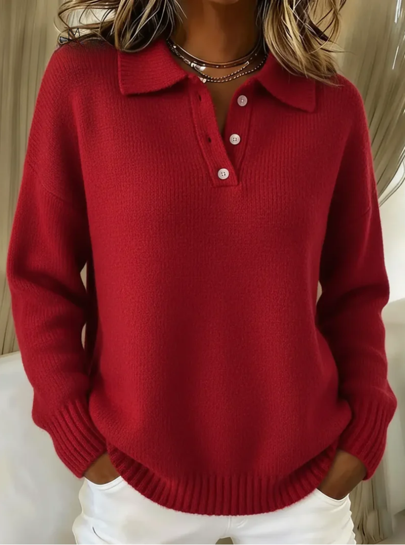 Harper – Soft Knit Polo Sweater