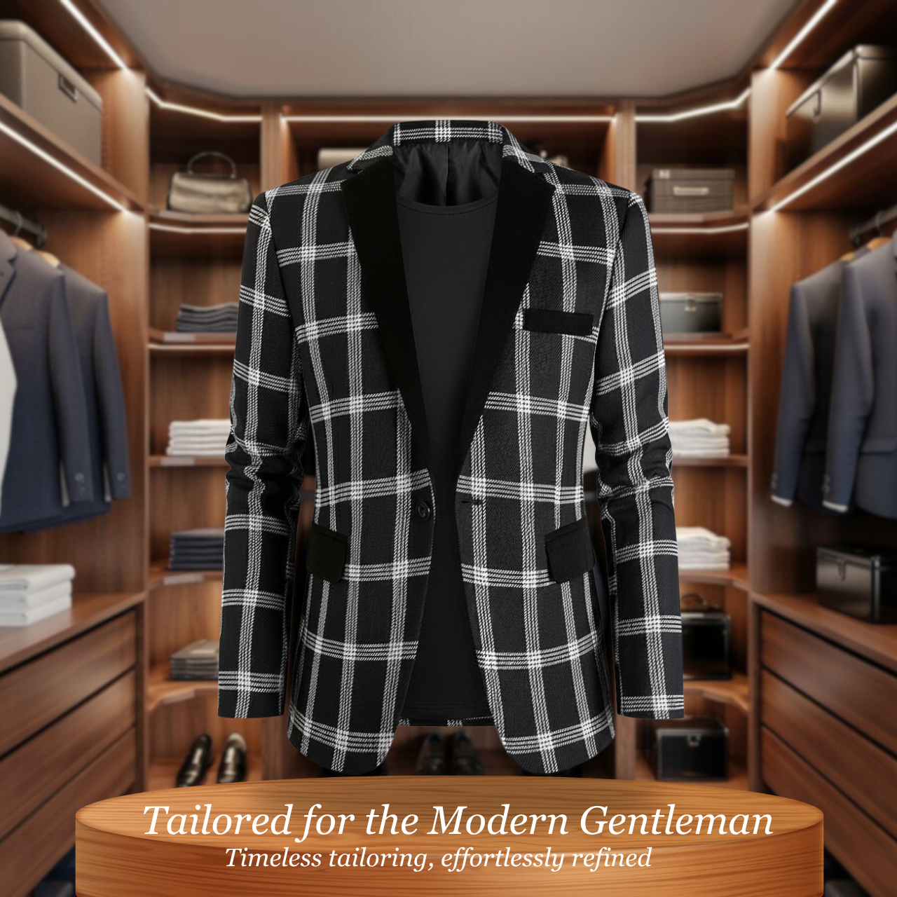 Ethan | Men’s Gentlemen's Plaid Blazer