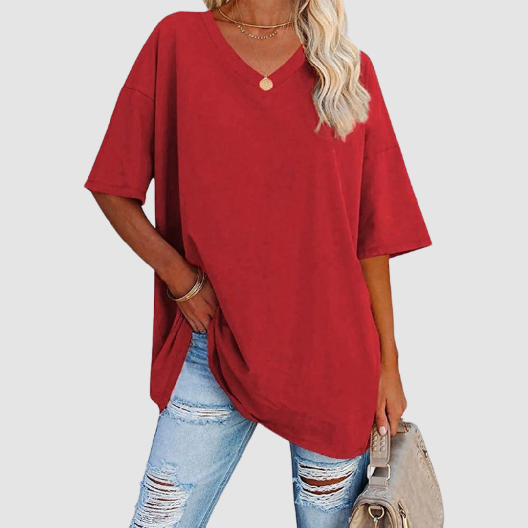 Gabrielle™ Elegant V-neck T-Shirt