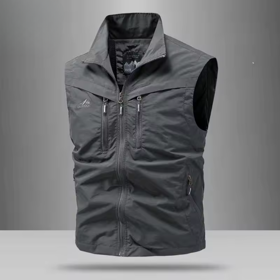 Stuart - Multi-Pocket Breathable Outdoor Cargo Gilet