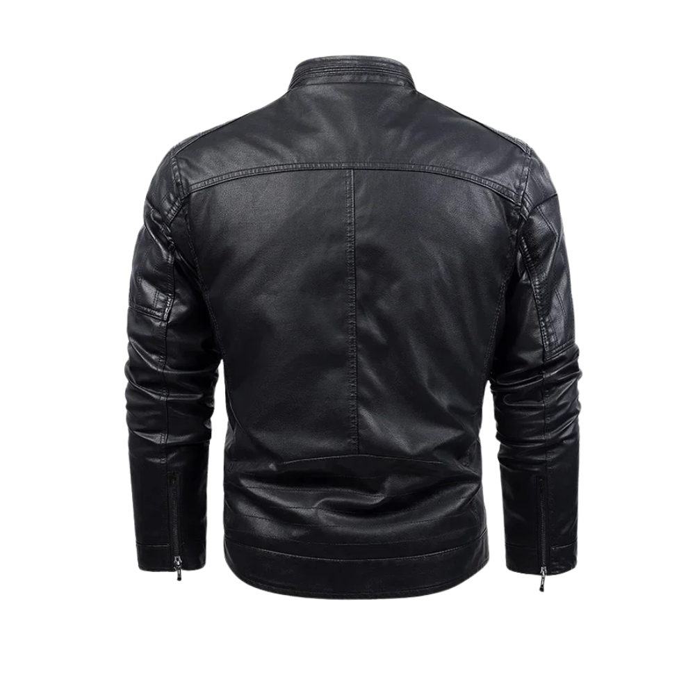 Dante - Retro Fleece Lined Leather Jacket