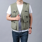 Sean - Multi-Pocket Breathable Outdoor Cargo Gilet