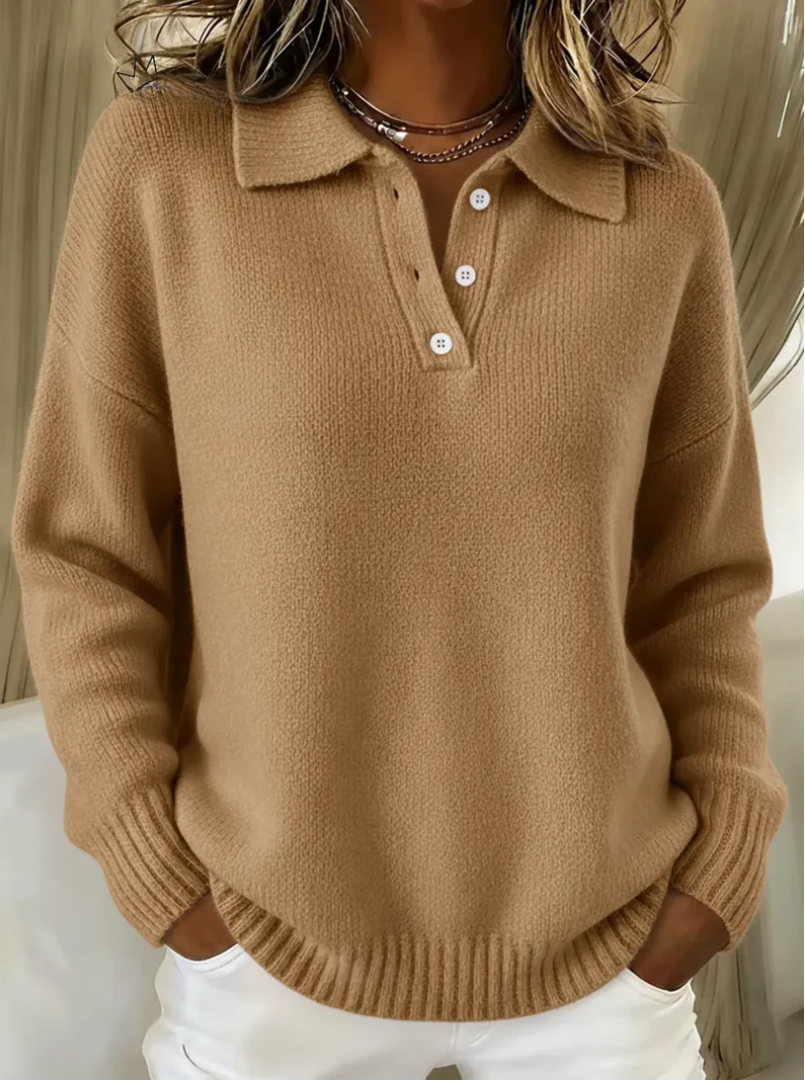 Harper – Soft Knit Polo Sweater