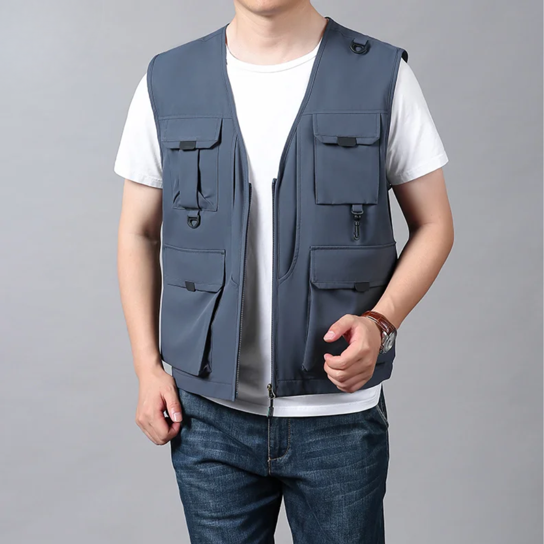 Sean - Multi-Pocket Breathable Outdoor Cargo Gilet