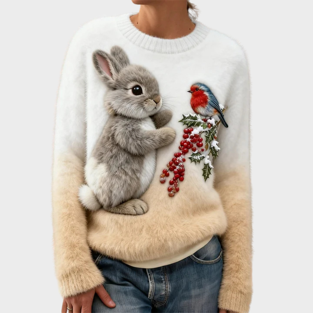 Lucy – Plush Christmas Rabbit Jumper