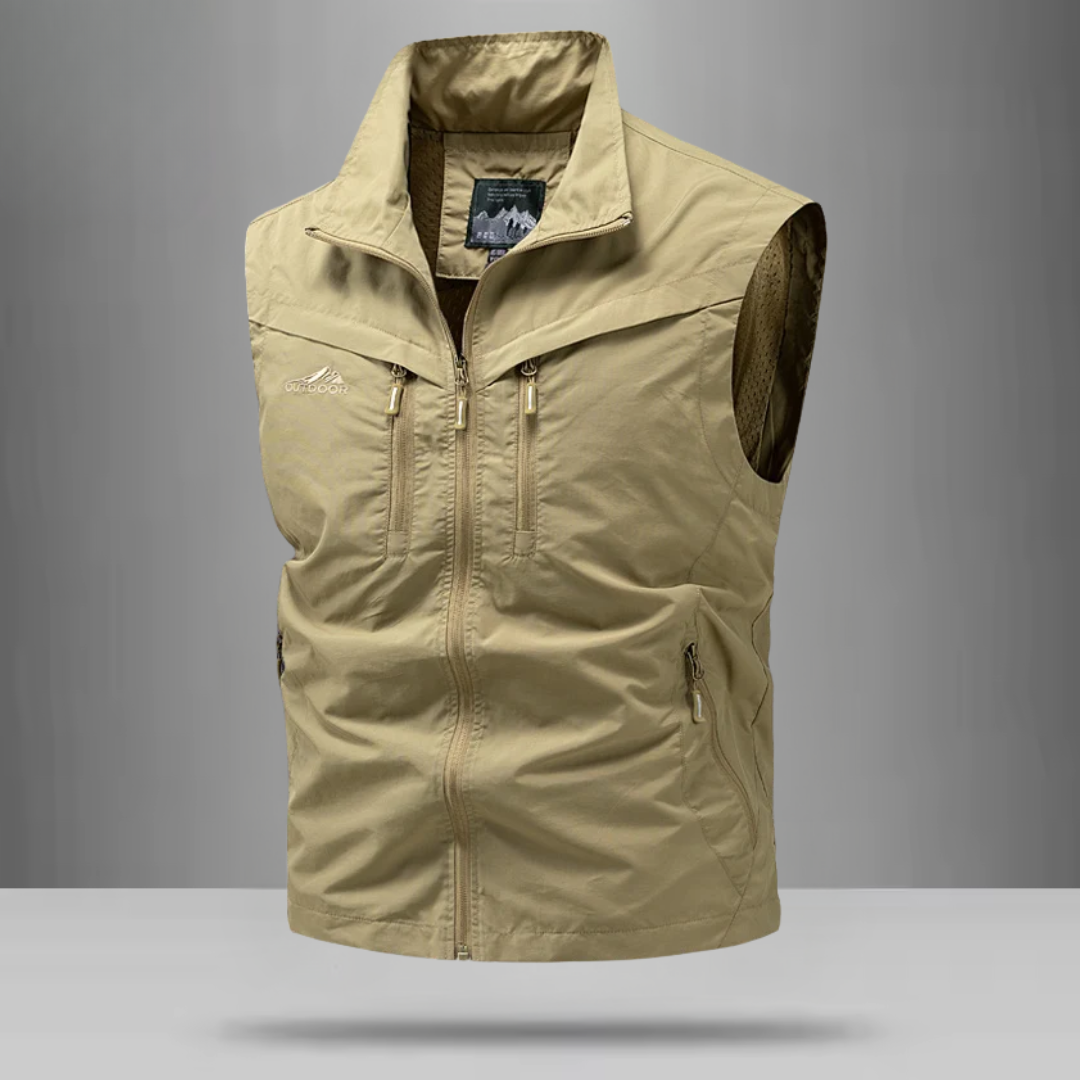 Stuart - Multi-Pocket Breathable Outdoor Cargo Gilet