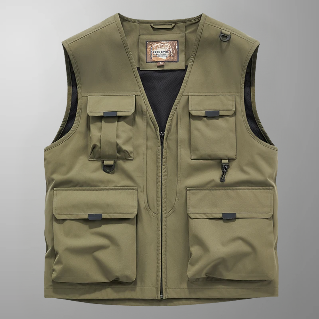 Sean - Multi-Pocket Breathable Outdoor Cargo Gilet