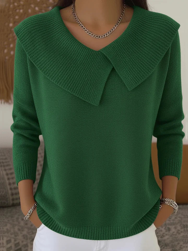 Saffron - Cozy Festive Lapel Sweater