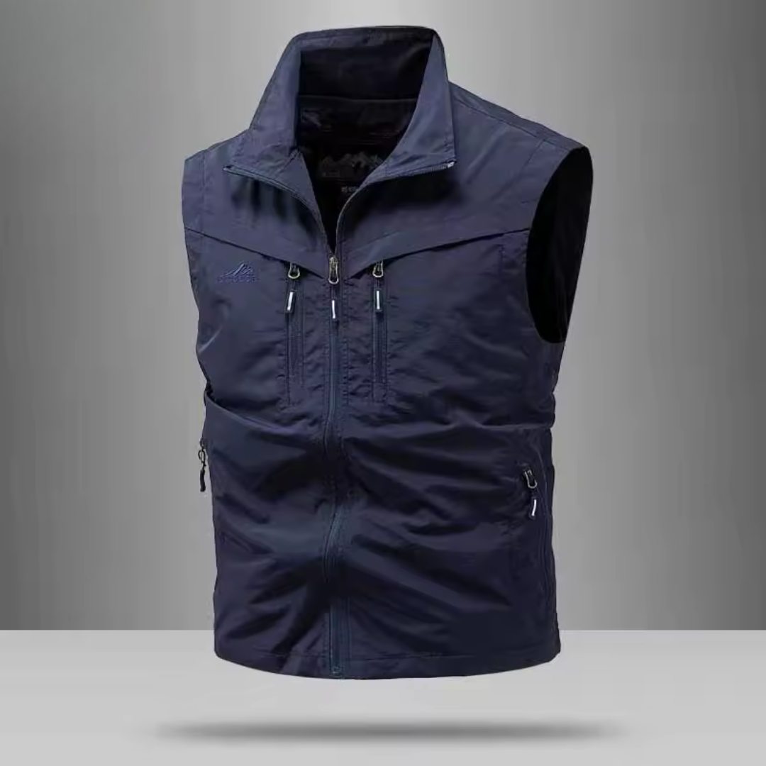 Stuart - Multi-Pocket Breathable Outdoor Cargo Gilet