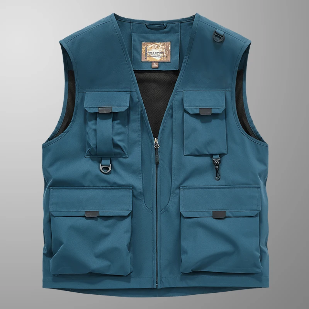 Sean - Multi-Pocket Breathable Outdoor Cargo Gilet