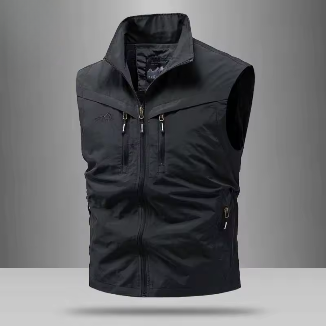 Stuart - Multi-Pocket Breathable Outdoor Cargo Gilet