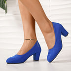 Noelle – Wide -Toe Suede Pumps for Pain-Free Comfort