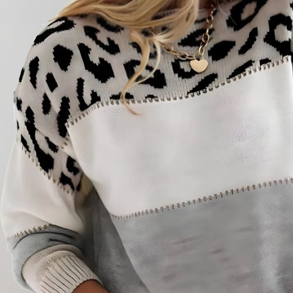 Seraphina - Elegant Leopard Knit Sweater