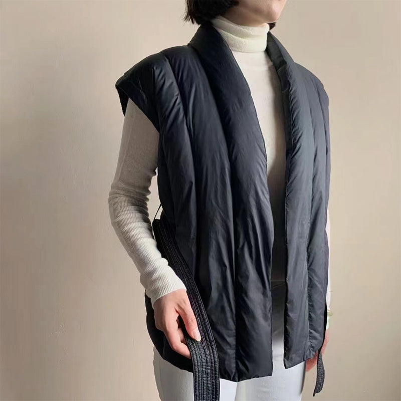 Cherry™ Soft Belted Wrap Puffer Vest