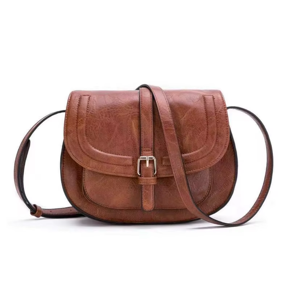 Connie - Classic Lush Leather Crossbody Bag