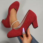 Noelle – Wide -Toe Suede Pumps for Pain-Free Comfort