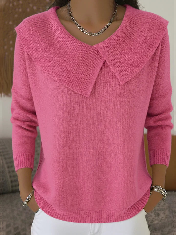 Saffron - Cozy Festive Lapel Sweater