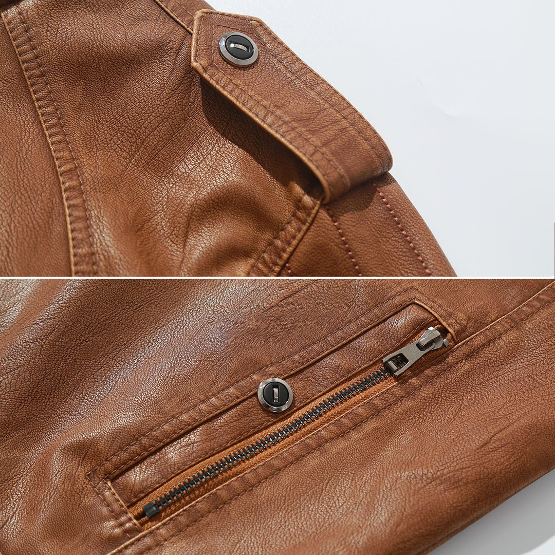 Harry - Biker Jacket in Fleece